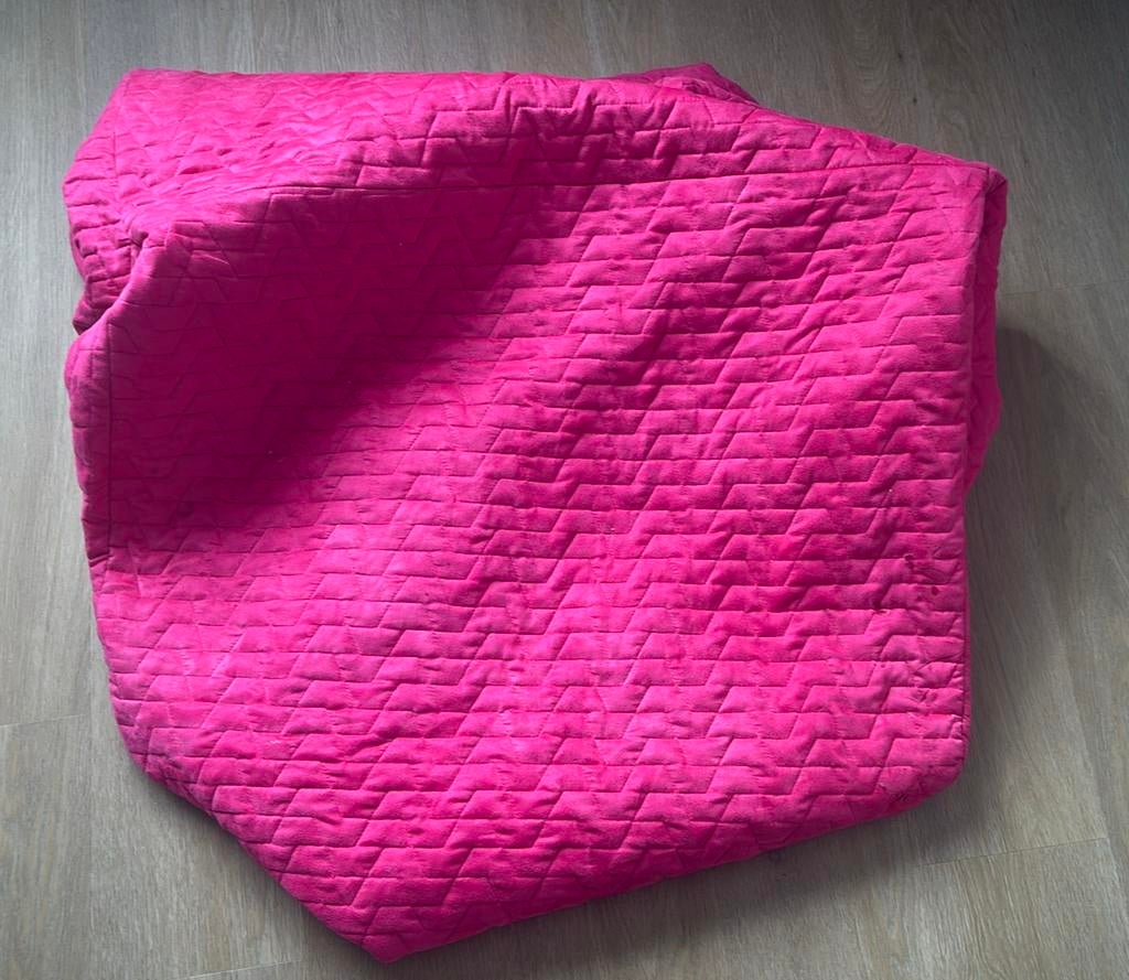 Lycksele hoezen 1p roze en grijs, Ophalen, Zo goed als nieuw, Eenpersoons, Grijs