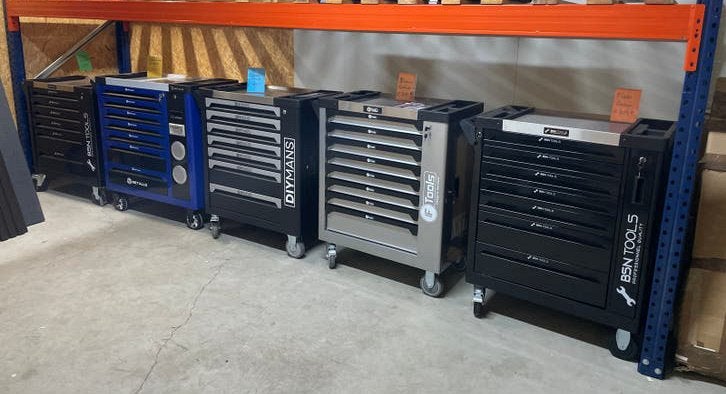 Nieuwe gevulde Gereedschapswagens, Ophalen, Nieuw, Gereedschapsopslag, Metallo