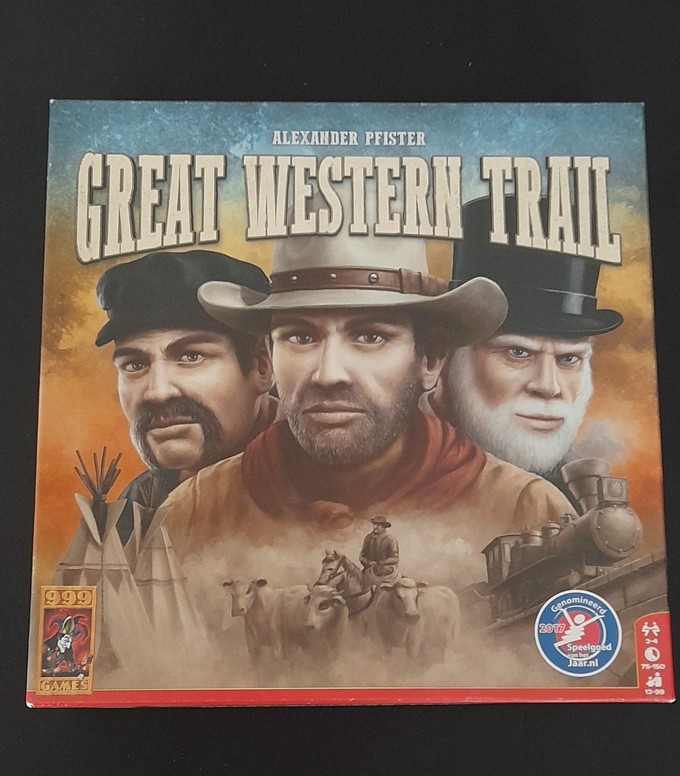 Great Western Trail bordspel van 999 Games, Hobby en Vrije tijd, Gezelschapsspellen | Bordspellen, Een of twee spelers, Ophalen of Verzenden