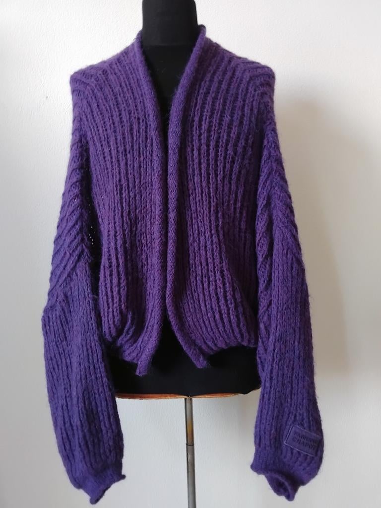 Harper Cardigan Mohair wol Fabienne Chapot, Maat 38/40 (M), Paars, Ophalen of Verzenden, Zo goed als nieuw