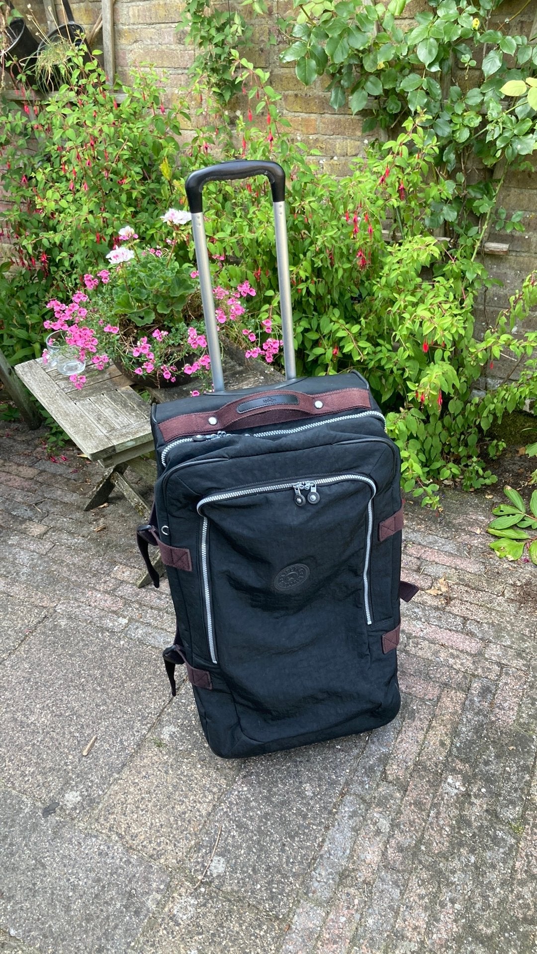 Kipling camoso reiskoffer, Ophalen, Zo goed als nieuw, Zwart, 30 cm of meer