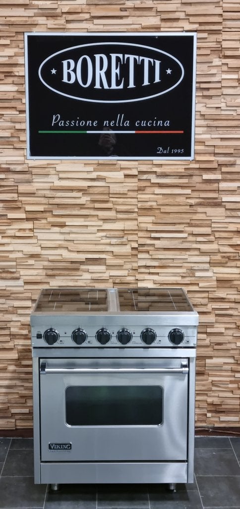 Luxe Viking Fornuis 76cm rvs keramisch 4 zone 1oven 80 cm, Niet ingevuld, 60 cm of meer, Keramisch, Niet ingevuld