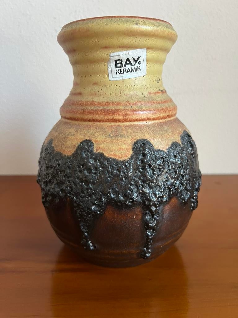 Vintage bay keramiek west germany vaas fat lava, Ophalen of Verzenden