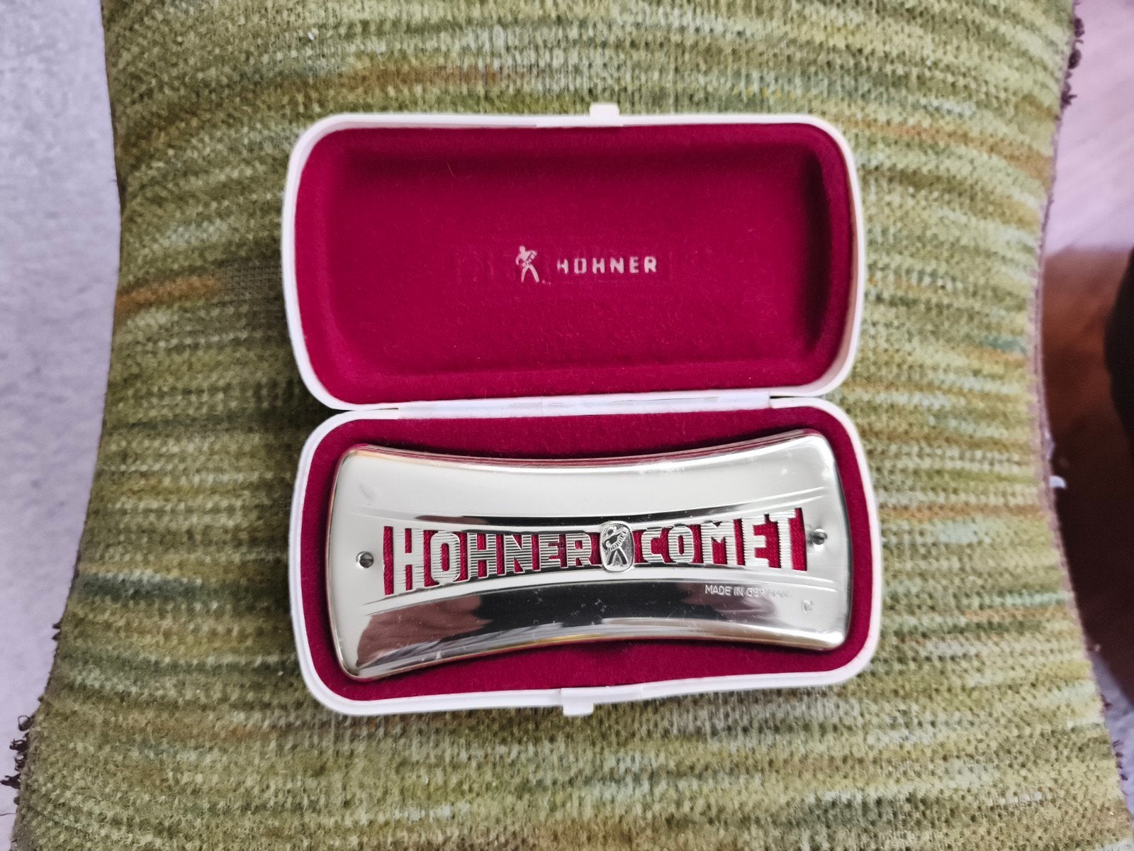 Hohner Comet Mondharmonica met doosje, Ophalen