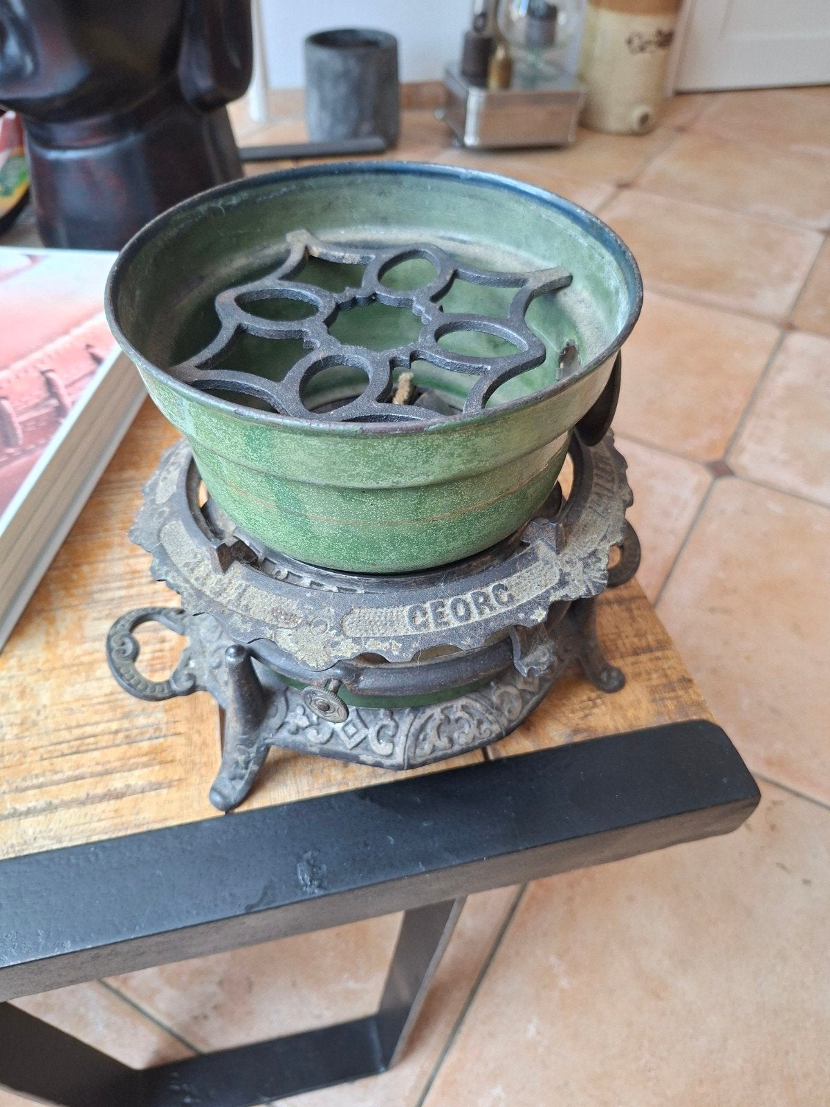 Antieke Georg Haller Ottensen Hamburg brander, Ophalen of Verzenden