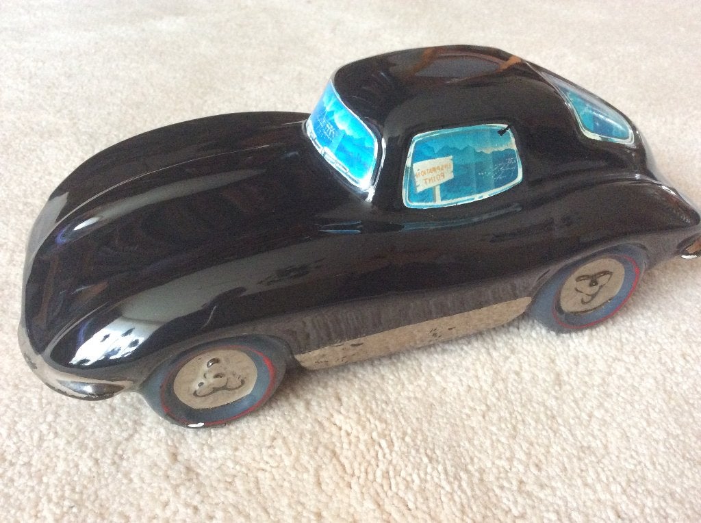 EX-VITRINE KERAMIEK MODEL CHEVROLET CORVETTE C3 SPLIT WINDOW, Ophalen, Zo goed als nieuw, Auto, Overige merken
