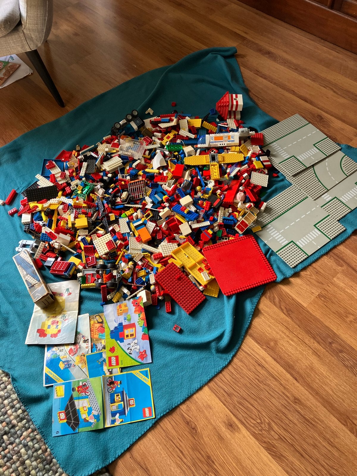 Partij van 7,5 kg diverse Lego stenen en grondplaten, Gebruikt, Lego, Ophalen of Verzenden, Losse stenen