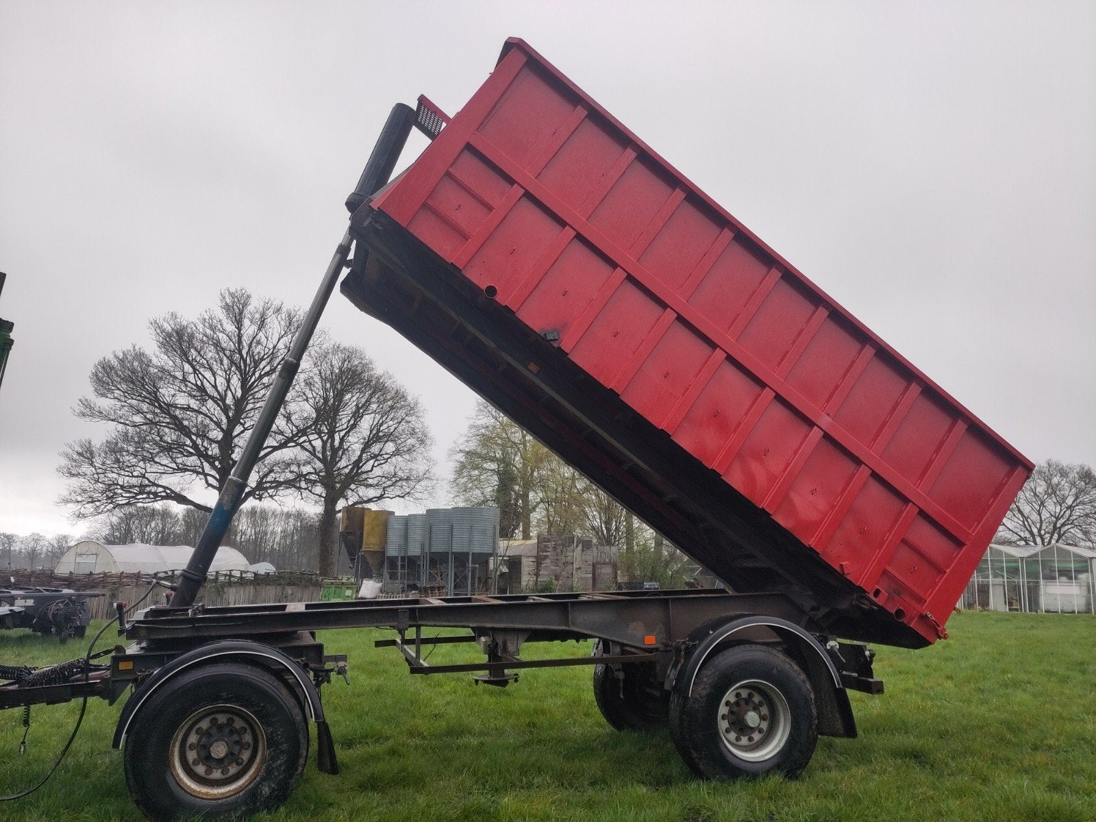 Renders graan kieper platte schamelwagen container 15,9 ton, Ophalen of Verzenden, Transport