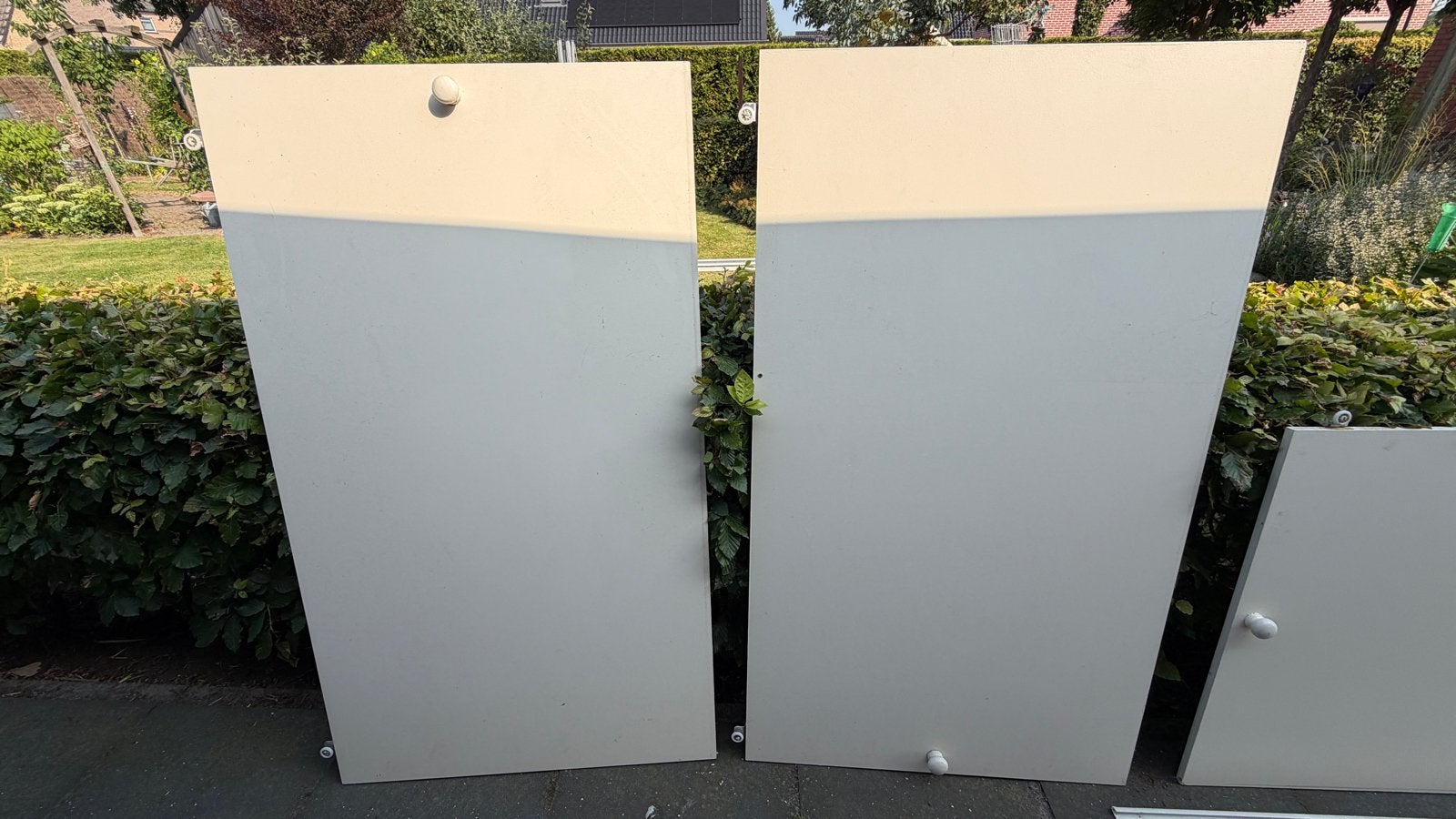 Schuifdeuren systeem met rails - 2 deuren en rails, Ophalen, Gebruikt, 80 tot 100 cm, Binnendeur