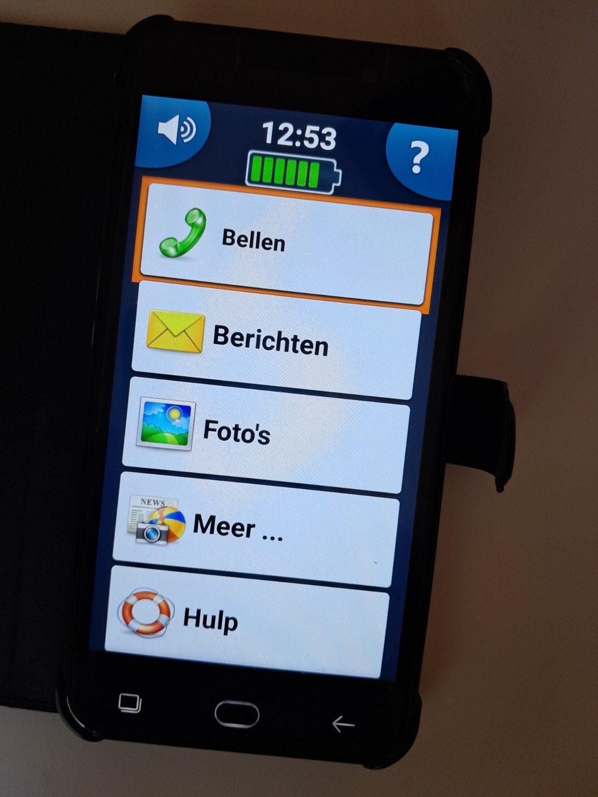 Senioren smartphone Amplicomms M9500, Gebruikt, Overige modellen, Zwart, Touchscreen