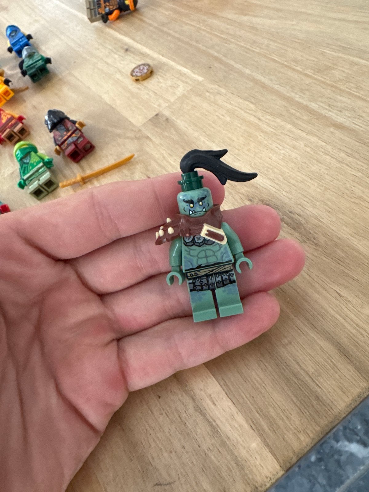 Lego Ninjago minifiguur - Groene Orc / Garmadon, Ophalen of Verzenden, Gebruikt