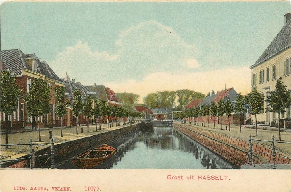 378-338-045 Hasselt Groeten uit, Verzamelen, Ansichtkaarten | Nederland, Verzenden, Voor 1920, Overijssel