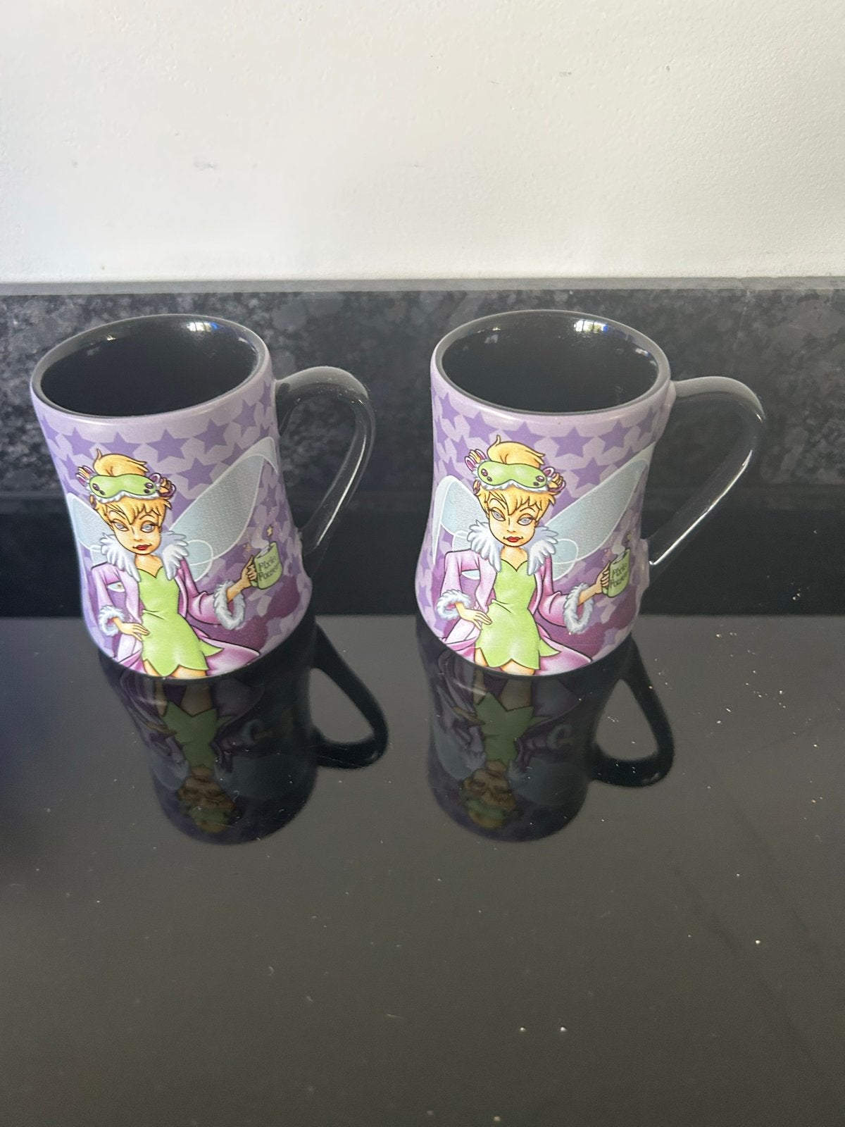 Nieuwe Disneyland kopjes Tinkerbell  - set van 2, Ophalen of Verzenden, Mickey Mouse, Nieuw, Servies