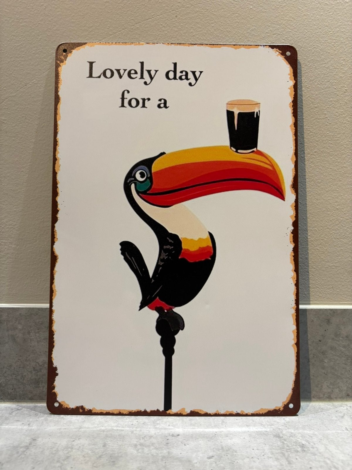 Mancave Bar Café Wanddecoratie metalen bordje Guinness bier, Ophalen of Verzenden, Zo goed als nieuw, Reclamebord, Plaat of Schild