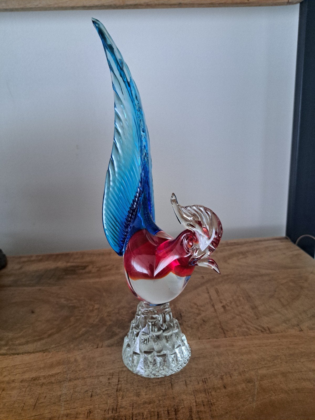 Murano stijl art glass vogelbeeld, Ophalen of Verzenden