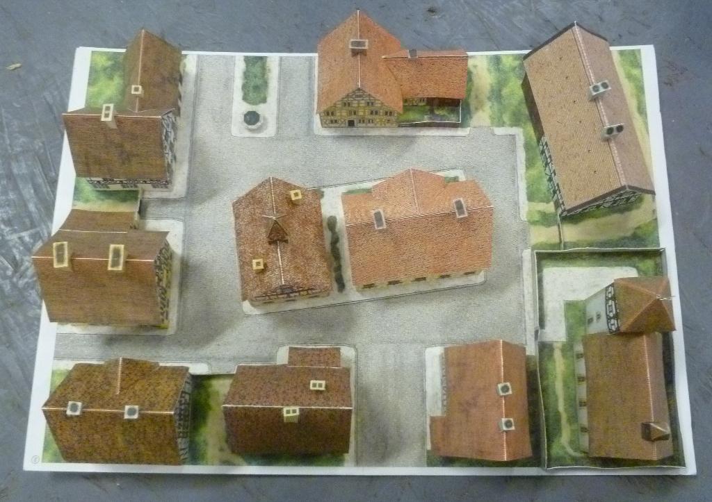compleet dorp  1:160 Schreiber Bogen, Gelijkstroom of Wisselstroom, Brug, Tunnel of Gebouw, Zo goed als nieuw, Ophalen
