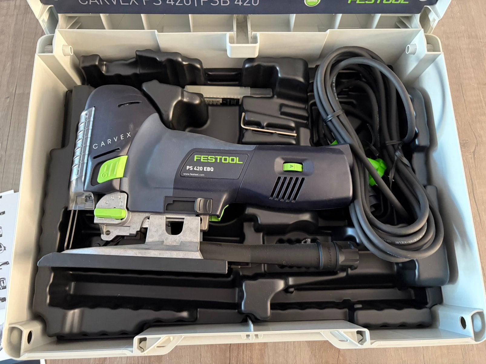 Festool PS 420 EBQ nieuw, Nieuw, Ophalen of Verzenden, Minder dan 600 watt, Decoupeerzaag
