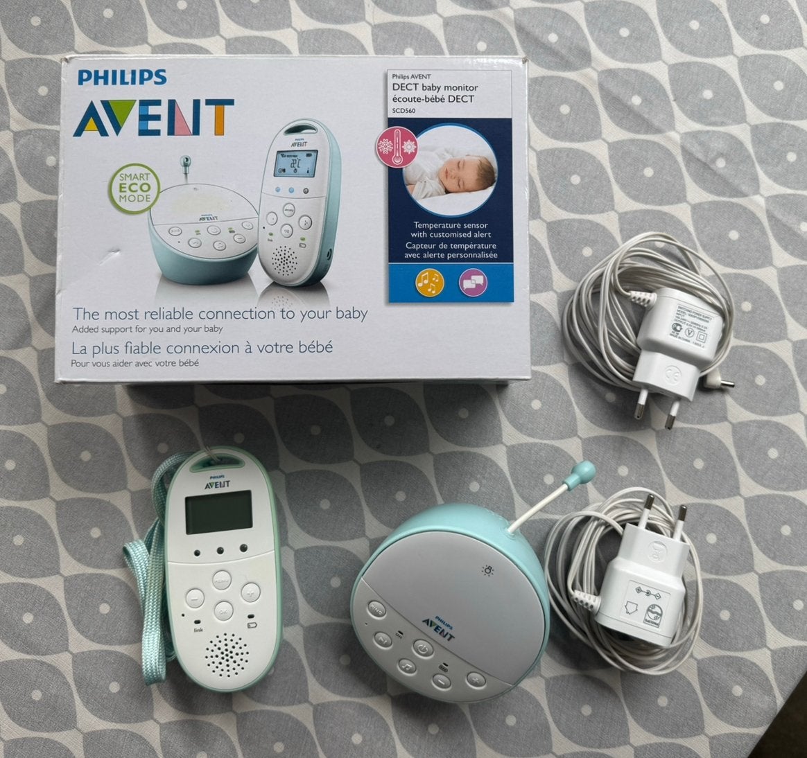 Philips Avent SCD560 Babyfoon – met doos en handleiding, Kinderen en Baby's, Babyfoons, Ophalen of Verzenden, Zo goed als nieuw