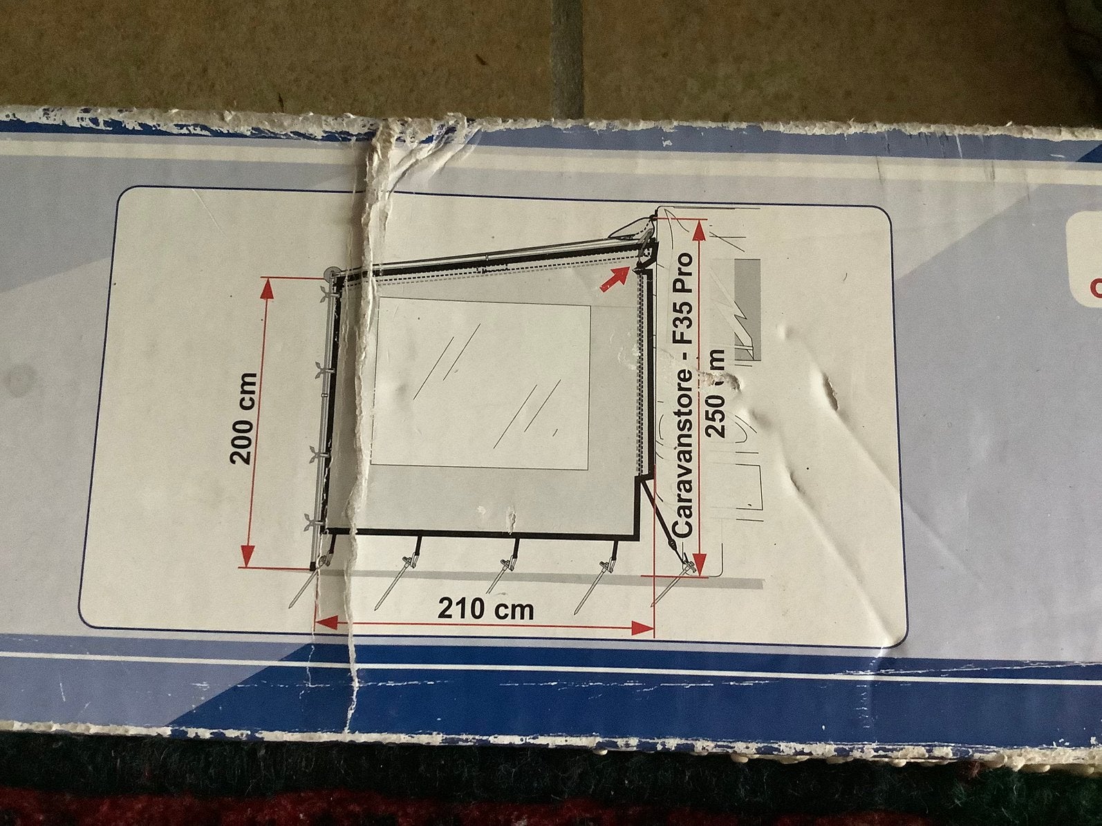 Fiamma Zijwand  F35 pro met rafter, Ophalen of Verzenden, Zo goed als nieuw