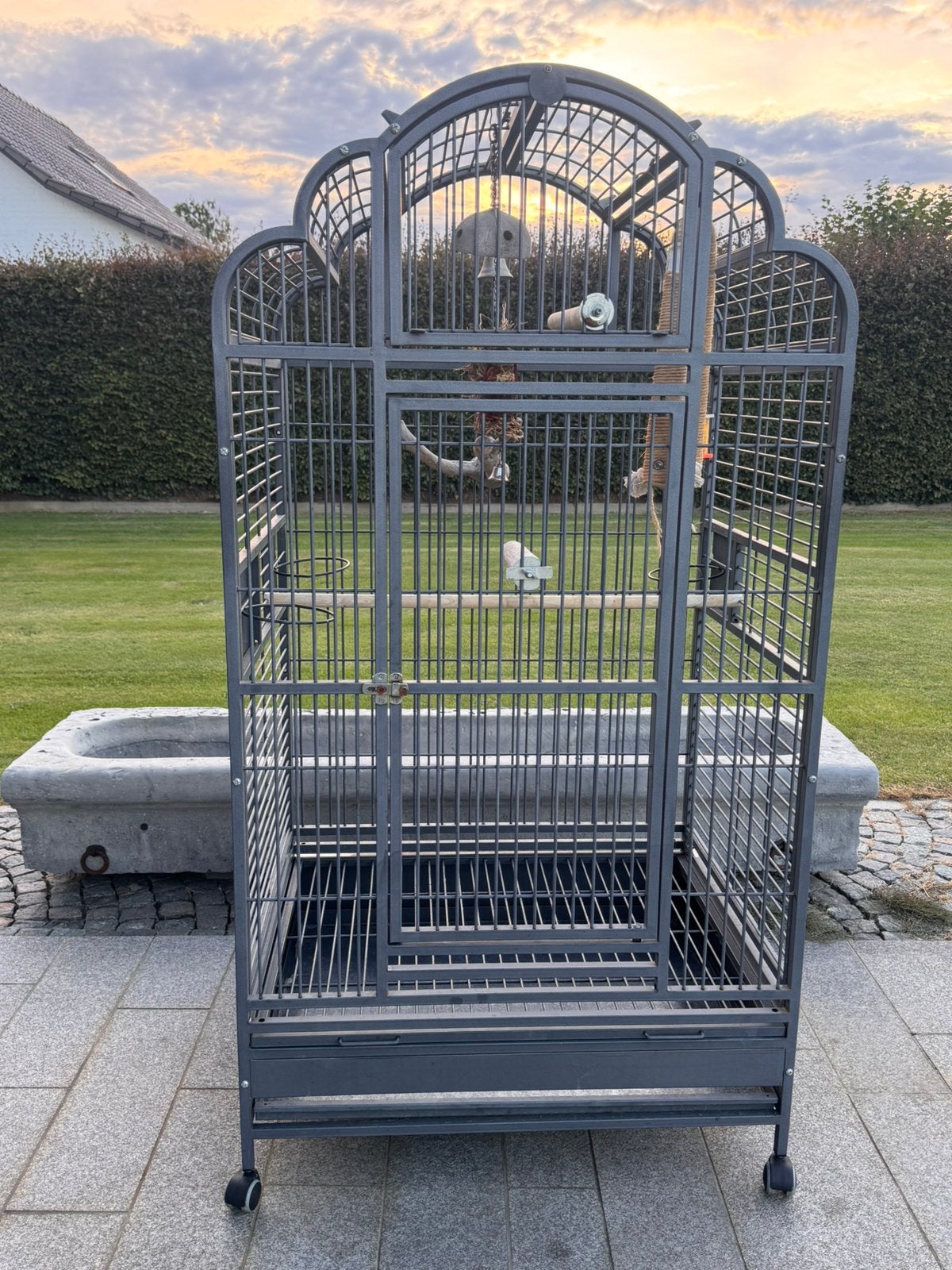 Papegaaienkooi/vogelkooi, Dieren en Toebehoren, Ophalen, Gebruikt, Metaal, Vogelkooi