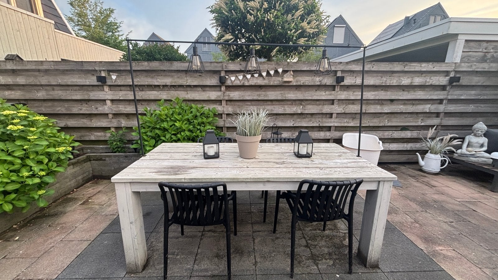 Steigerhouten tafel, Ophalen, Zo goed als nieuw, Steigerhout