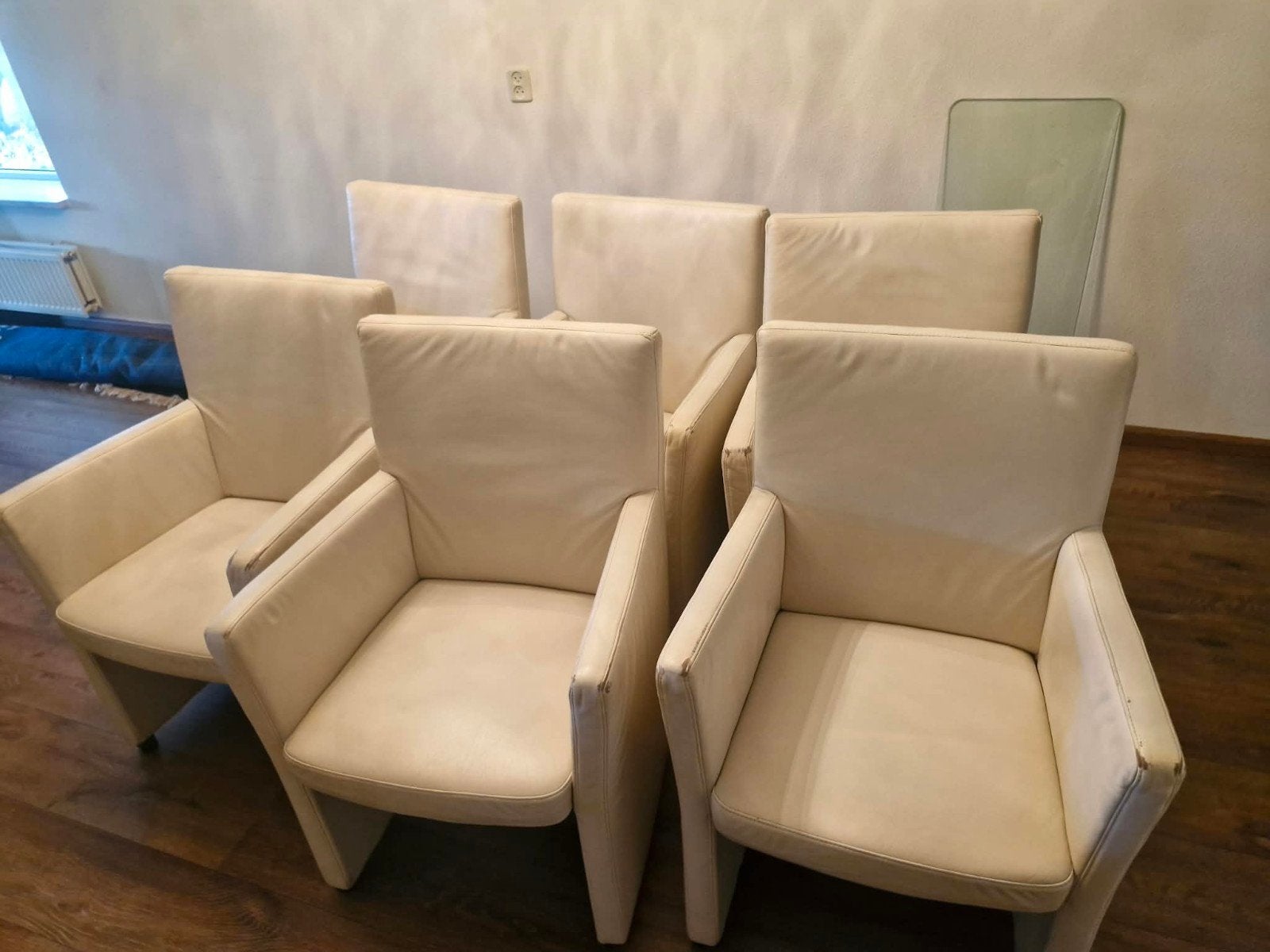 - 6 W. Schillig Eetkamerstoelen, Gebruikt, Kringloop Laares, Ophalen of Verzenden, Vier