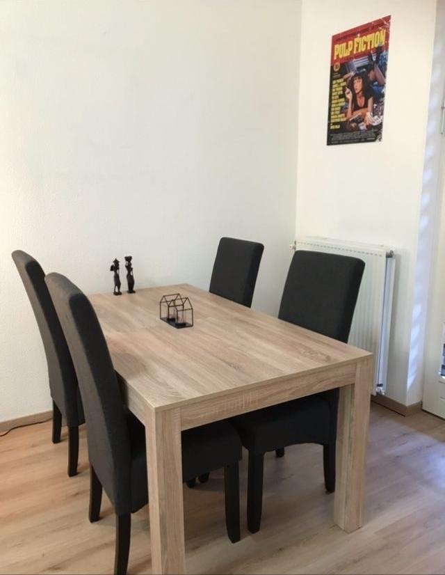 Tafel, uitschijfbaar tot 8 persoon., Huis en Inrichting, Ophalen, Gebruikt, 200 cm of meer, 50 tot 100 cm