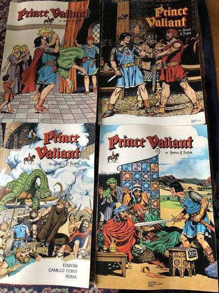 Harold R. Foster. 4 x Prins Valiant In het Italiaans, Meerdere stripboeken, Ophalen of Verzenden, Zo goed als nieuw