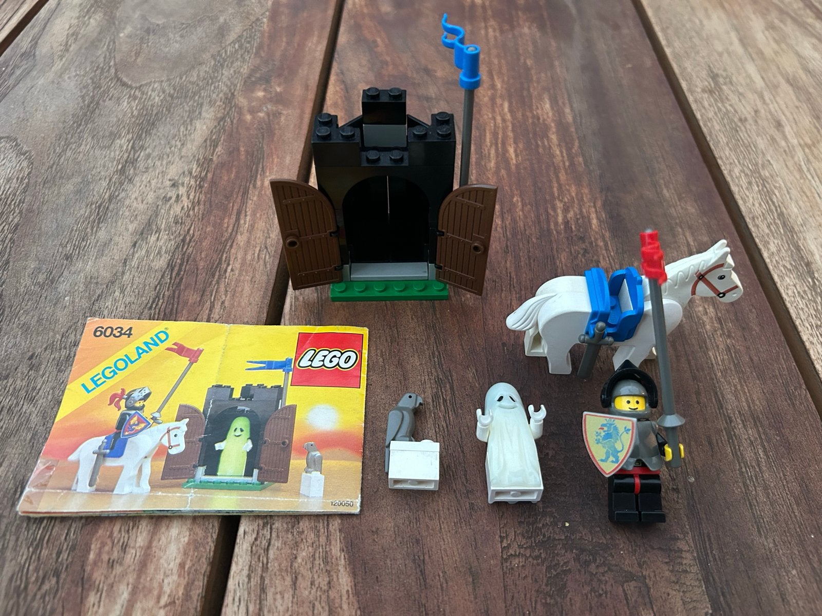 Lego Legoland 6034 Geest Kasteel met Ridder en Paard, Gebruikt, Lego, Ophalen of Verzenden, Compleet