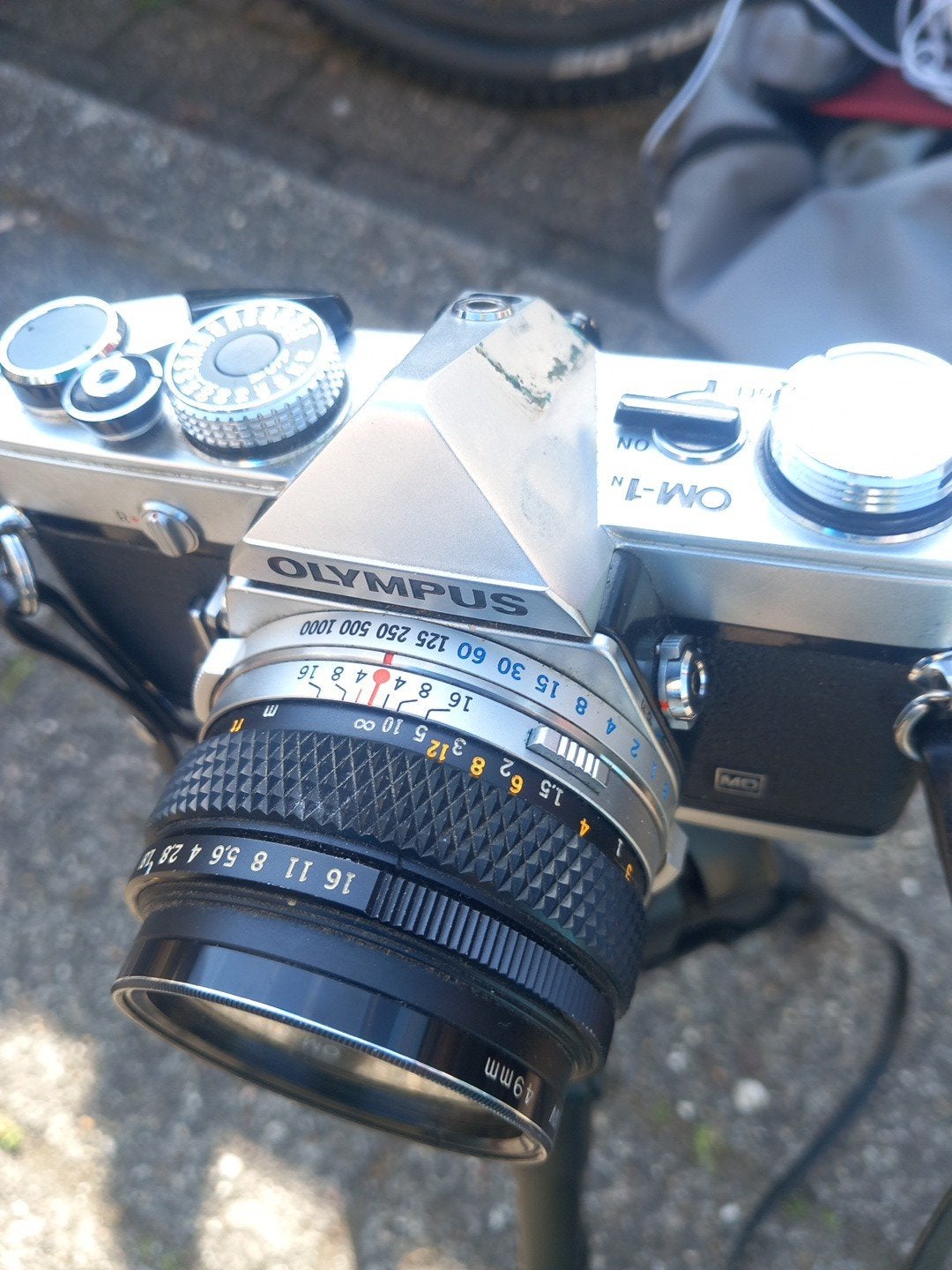 Olympus OM-1 Spiegelreflexcamera met lens, Ophalen of Verzenden, Gebruikt, Spiegelreflex, Olympus
