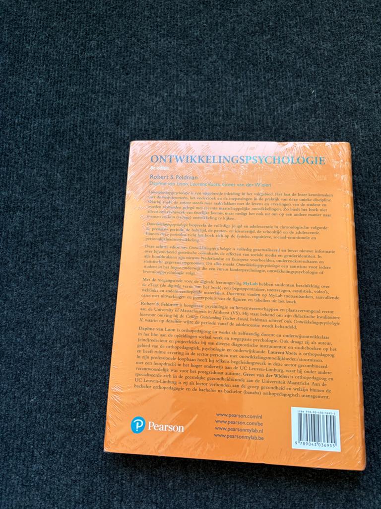 Ontwikkelingspsychologie - Robert S. Feldman (8e editie), Ophalen of Verzenden, Zo goed als nieuw