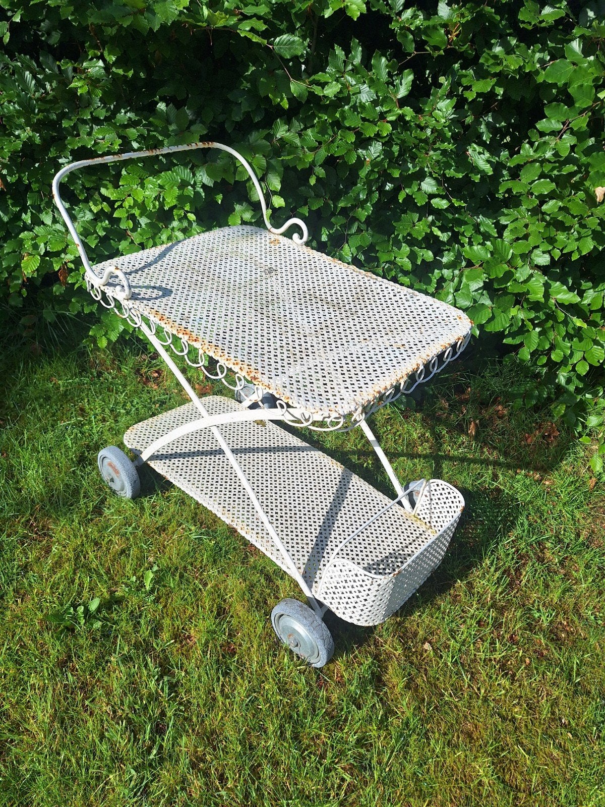 Serveerwagen Serveertafel brocante ijzeren tafel tuindecorat, Ophalen