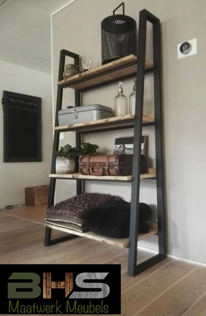 Industriële kast hout & staal - volledig op maat leverbaar!, BHS Maatwerk Meubels, Met plank(en), Info@bhs-maatwerkmeubels.nl
