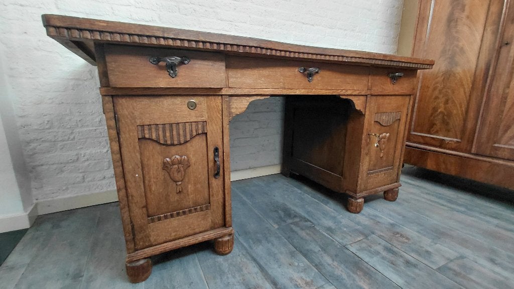 Antiek Bureau, Ophalen, Gebruikt, 150 cm, Antiek