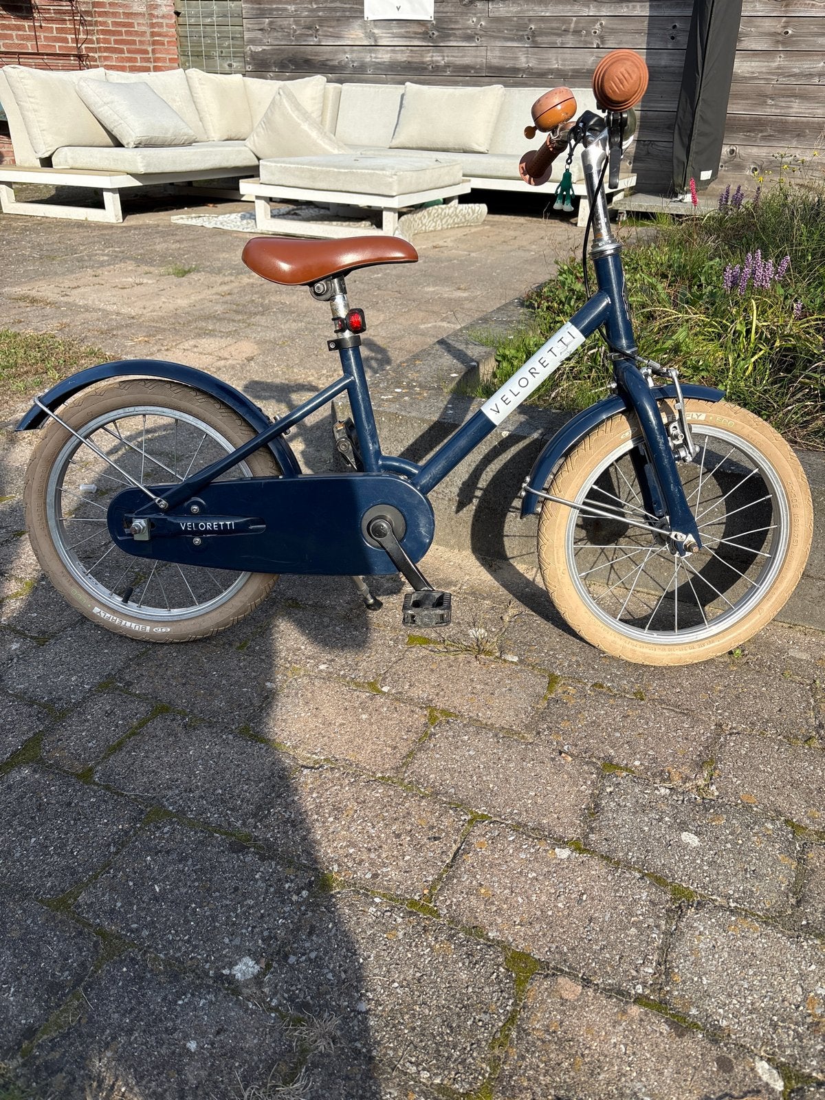 Veloretti Kinderfiets - Blauw, 16 inch, Ophalen, Gebruikt, Velgrem, 16 tot 20 inch