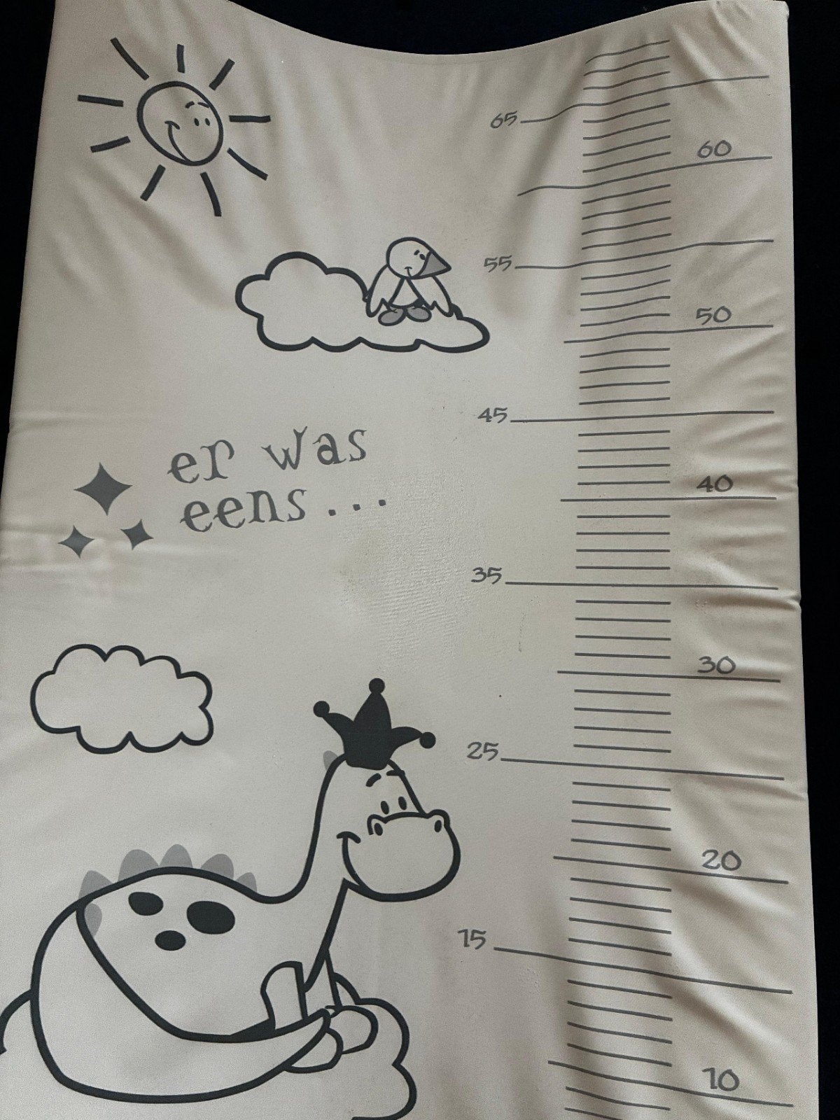 Zgan Aankleedkussen met groeimeter en dino-design, Ophalen, Zo goed als nieuw, Aankleedkussen, Hema
