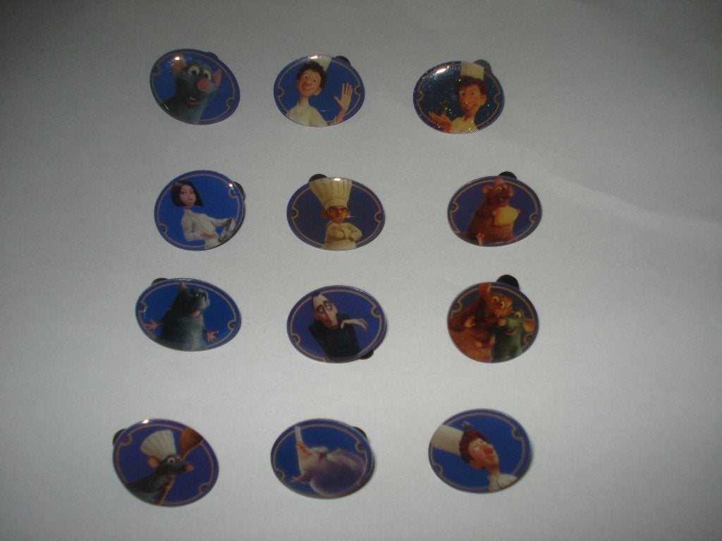 RATATOUILLE PINNETJES ( 12 STUKS VERSCHILLENDE ), Verzamelen, Ophalen of Verzenden, Overige figuren, Zo goed als nieuw, Beeldje of Figuurtje