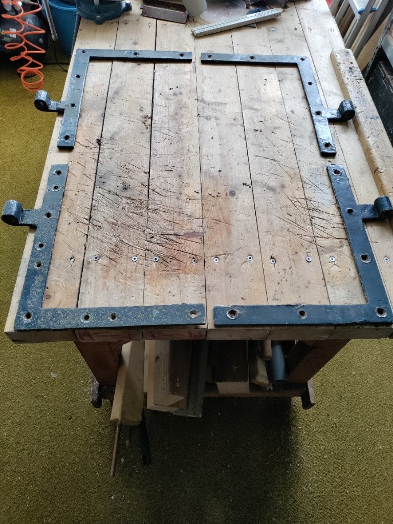 Hoekijzers luiken, Doe-het-zelf en Verbouw, IJzerwaren en Bevestigingsmiddelen, Ophalen of Verzenden, Gebruikt, 250 mm of meer