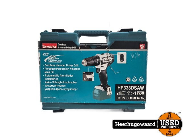 Makita HP333DSAW Accu Boormachine + Accu en Oplader Nieuw, Doe-het-zelf en Verbouw, Gereedschap | Boormachines, Makita, Zo goed als nieuw