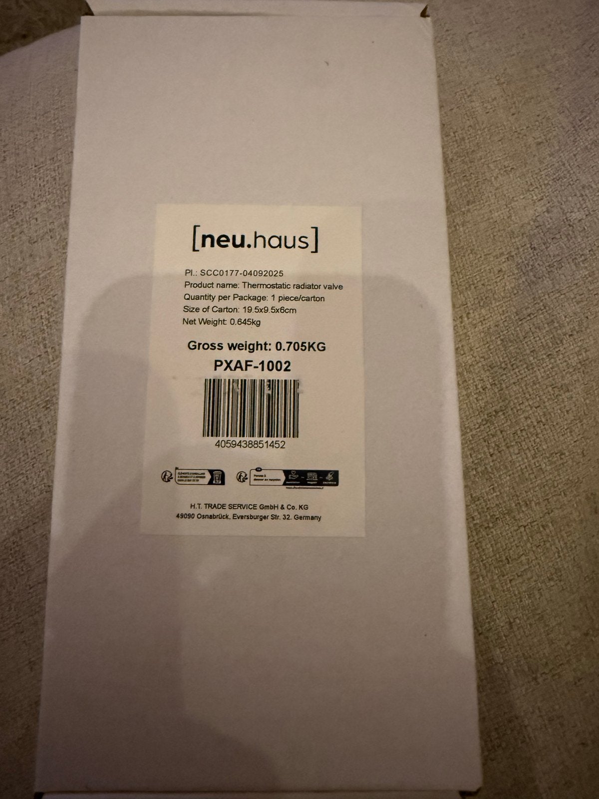 Nieuw [neu.haus] Thermostatische Radiator Kraan, Ophalen of Verzenden, Nieuw, Radiator
