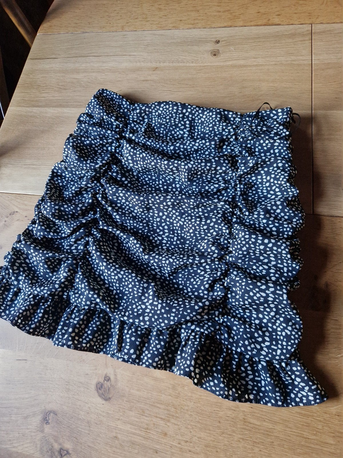 ROKJE MAAT L  STIPPEN POLKADOT, Kleding | Dames, Ophalen of Verzenden, Zo goed als nieuw, Zwart, Boven de knie