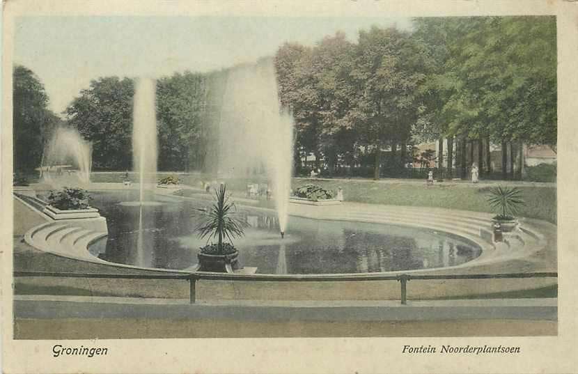 377-370-001 Groningen Fontein Noorderplantsoen, Verzenden, Voor 1920, Groningen