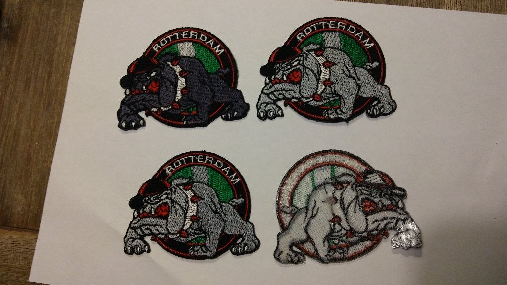 Rotterdam pitbull bulldog hond patch biker embleem kleding, Ophalen of Verzenden, Nieuw