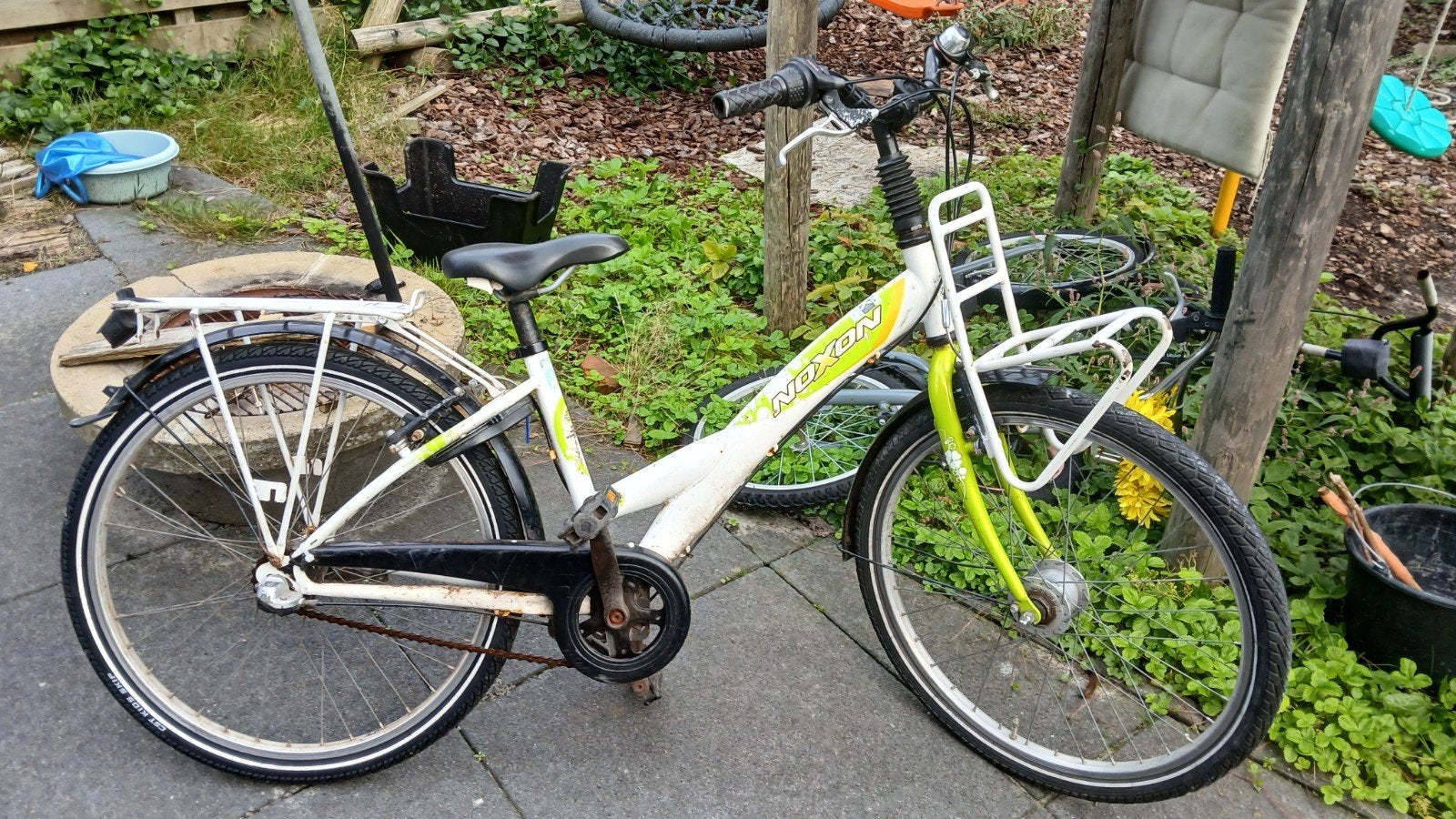 24 inch meisjes fiets, Fietsen en Brommers, Ophalen, Gebruikt, Terugtraprem