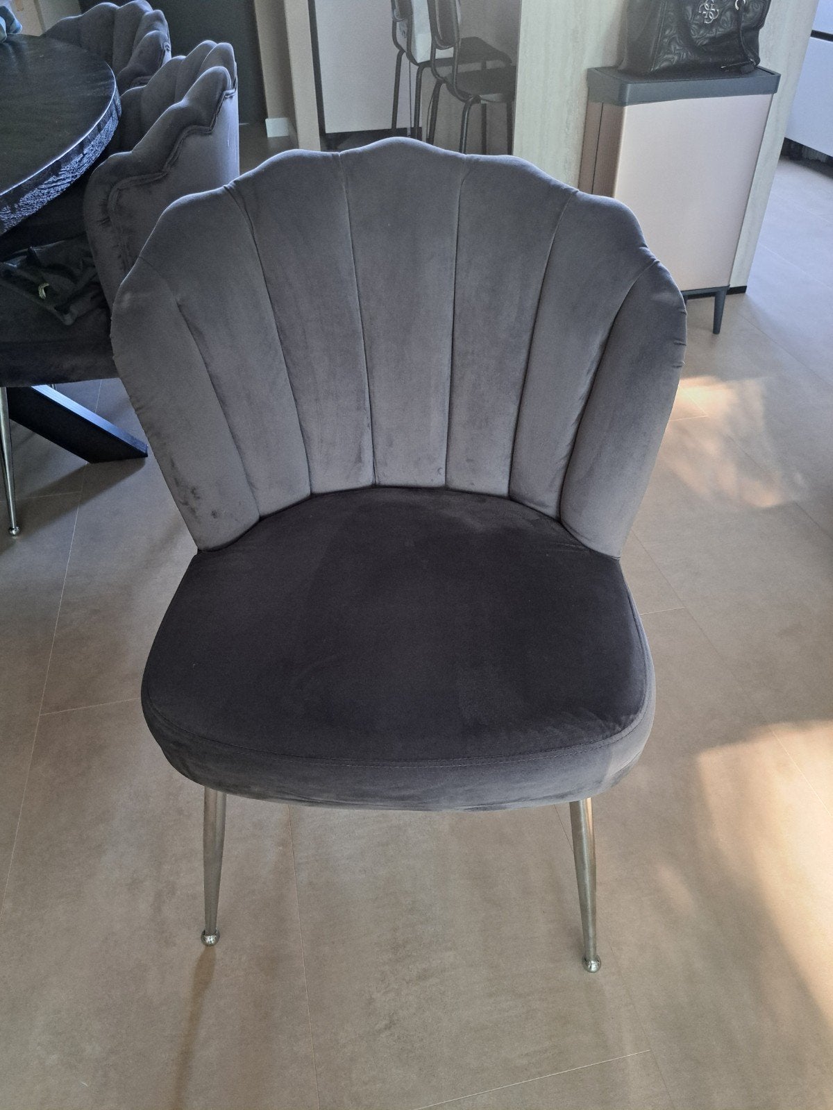 6 velvet stoelen, Ophalen of Verzenden, Vijf, Zes of meer stoelen, Hotel chique, Zo goed als nieuw
