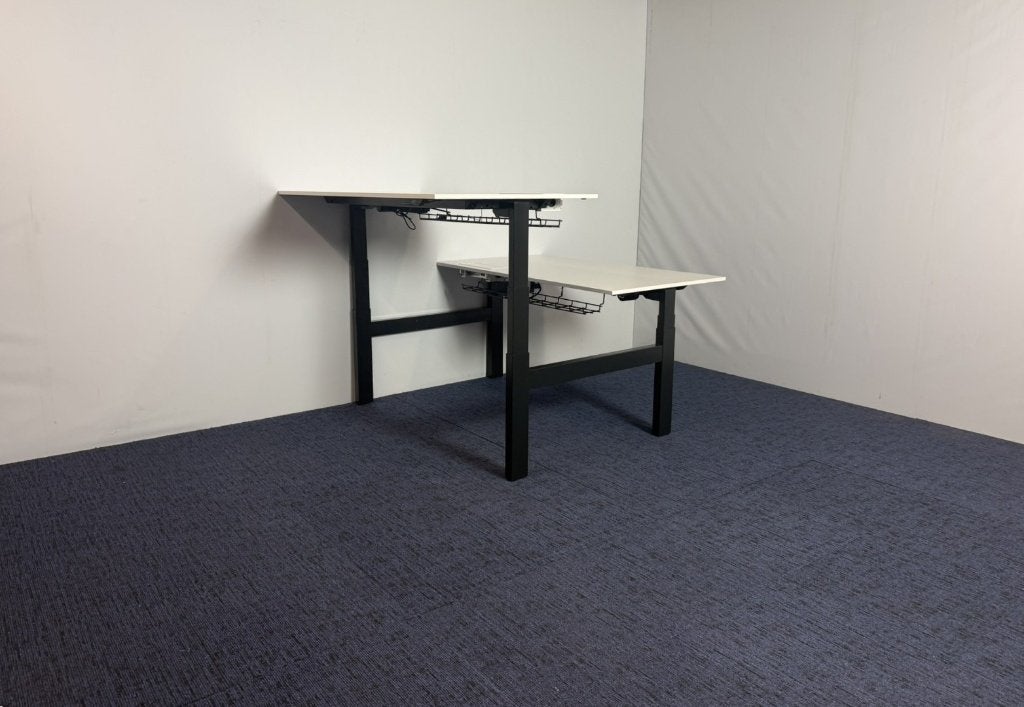 2 x Bench zit/sta bureau Ahrend Balance - 140 x 170 cm., Ophalen, Zit-sta bureau, Gebruikt, Elektrisch