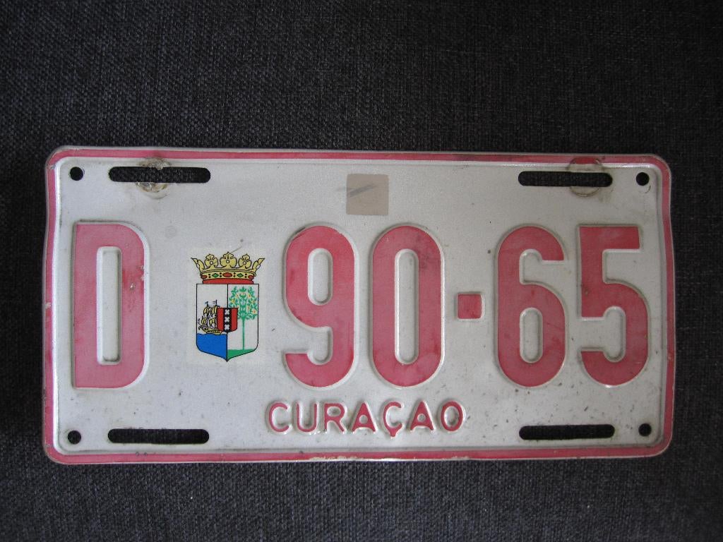 Curacao nummerplaat kentekenplaten nummerplaten nummerbord, Ophalen of Verzenden, Gebruikt, Auto's