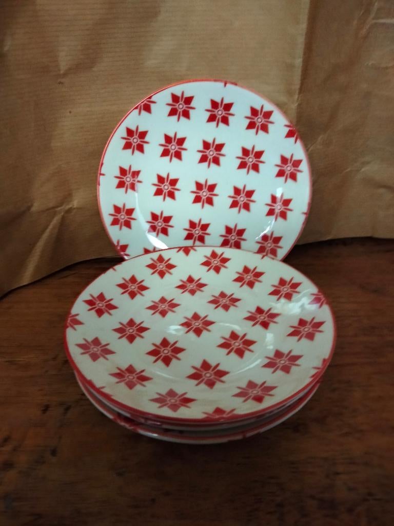 Petit four bordjes, Huis en Inrichting, Keuken | Servies, Ophalen of Verzenden, Zo goed als nieuw, Overige stijlen, Bord(en)