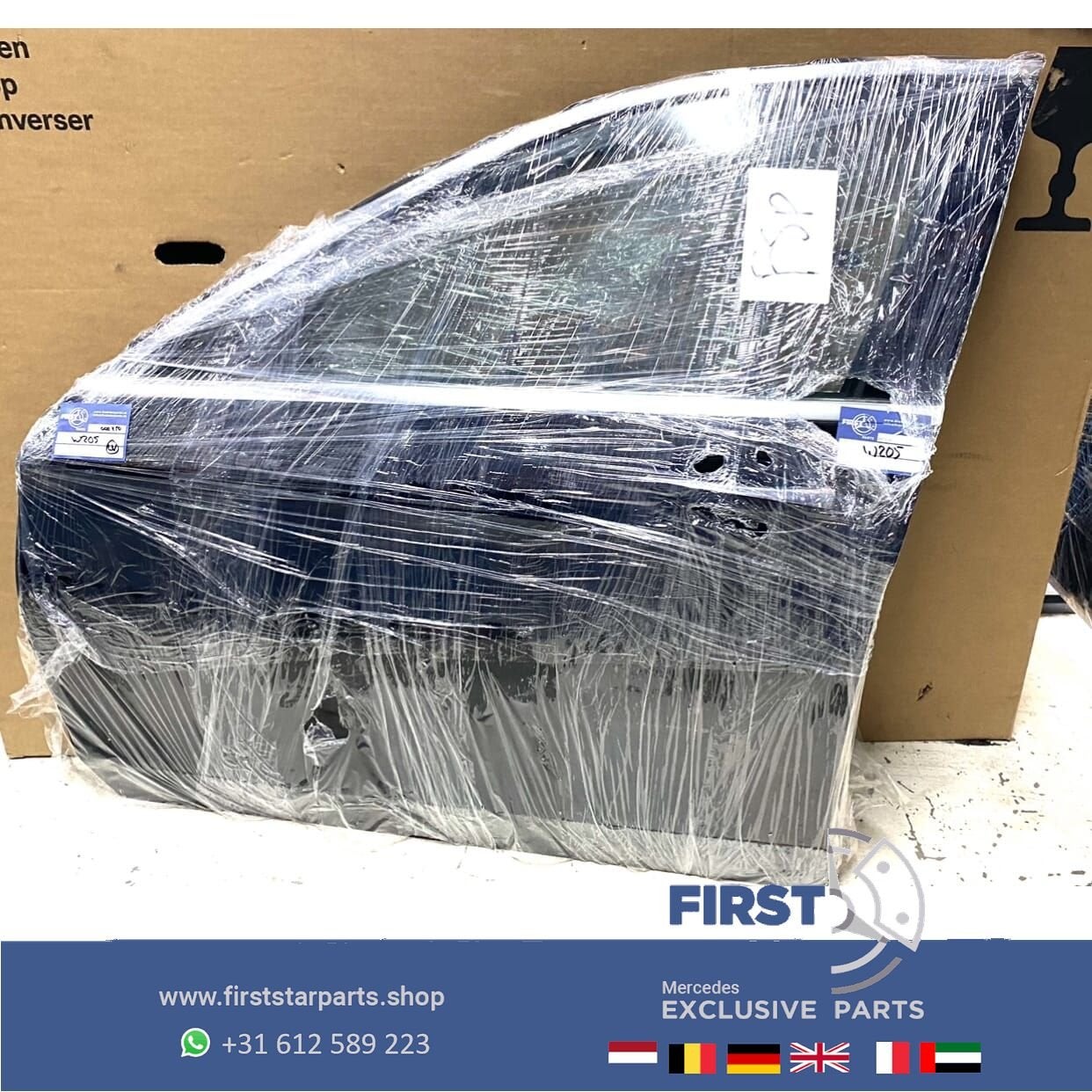W205 C43 C63 AMG DEUR ZWART COMPLEET LINKS VOOR Mercedes C K, Auto-onderdelen, Gebruikt, -, Deur, Voor