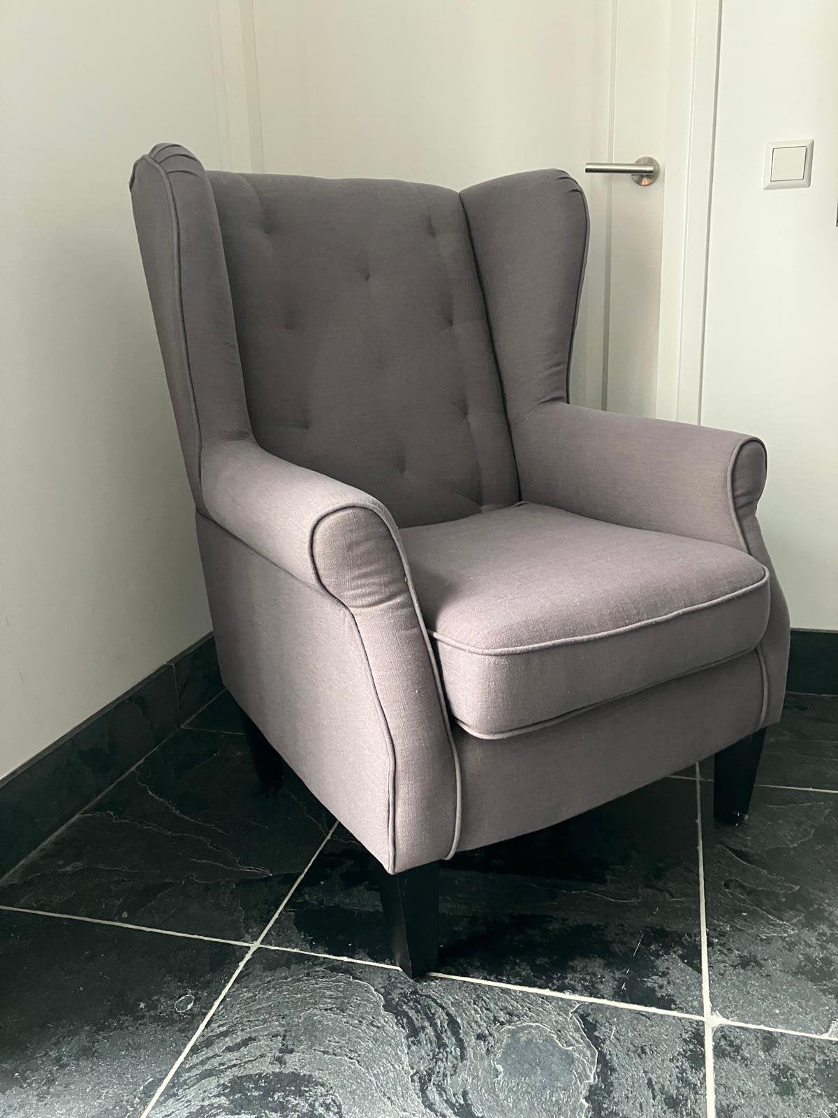 Grijze fauteuil, Ophalen, Gebruikt, 75 tot 100 cm, 50 tot 75 cm